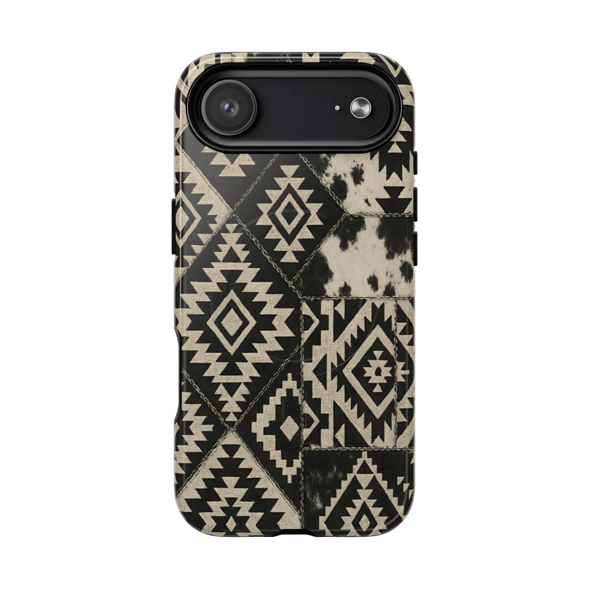 Black Aztec Quilt Magnetic Case