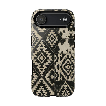 Black Aztec Quilt Magnetic Case