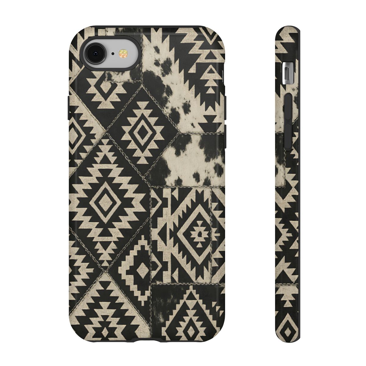 Black Aztec Quilt Tough Phone Case