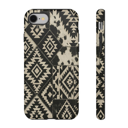 Black Aztec Quilt Tough Phone Case