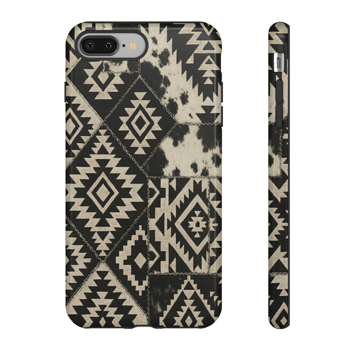 Black Aztec Quilt Tough Phone Case