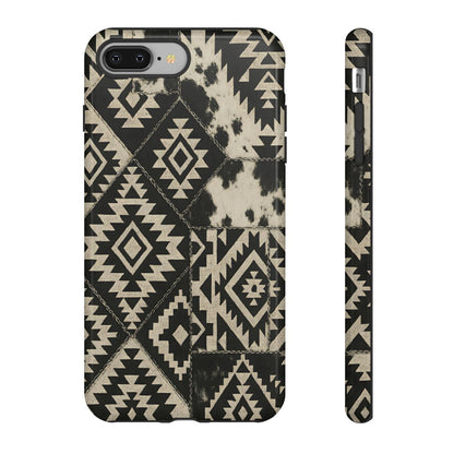 Black Aztec Quilt Tough Phone Case