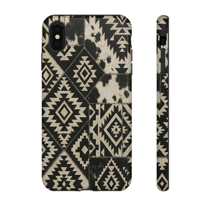 Black Aztec Quilt Tough Phone Case