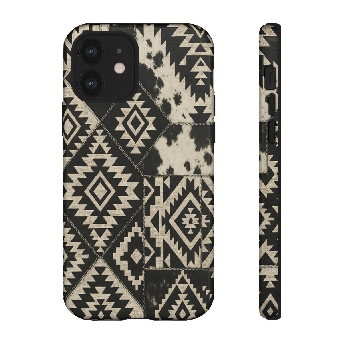 Black Aztec Quilt Tough Phone Case