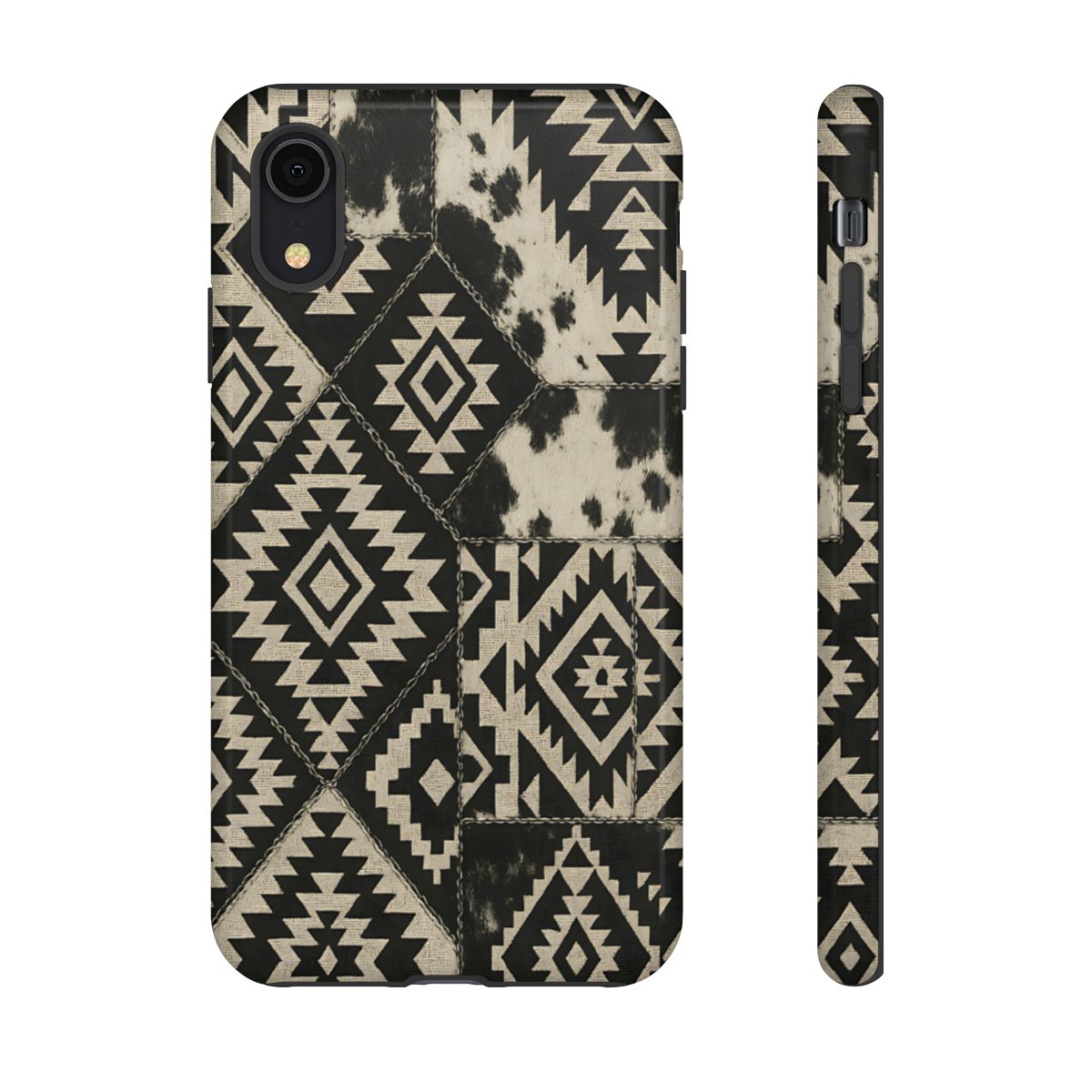Black Aztec Quilt Tough Phone Case