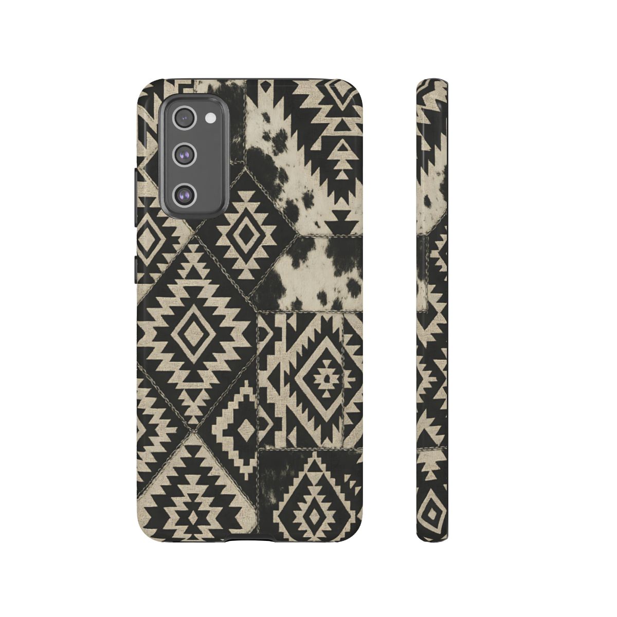 Black Aztec Quilt Tough Phone Case
