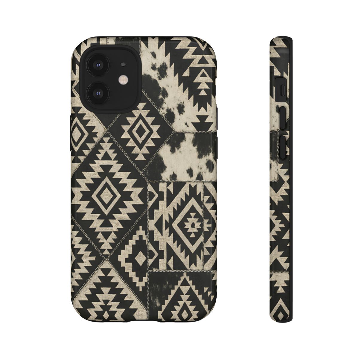 Black Aztec Quilt Tough Phone Case
