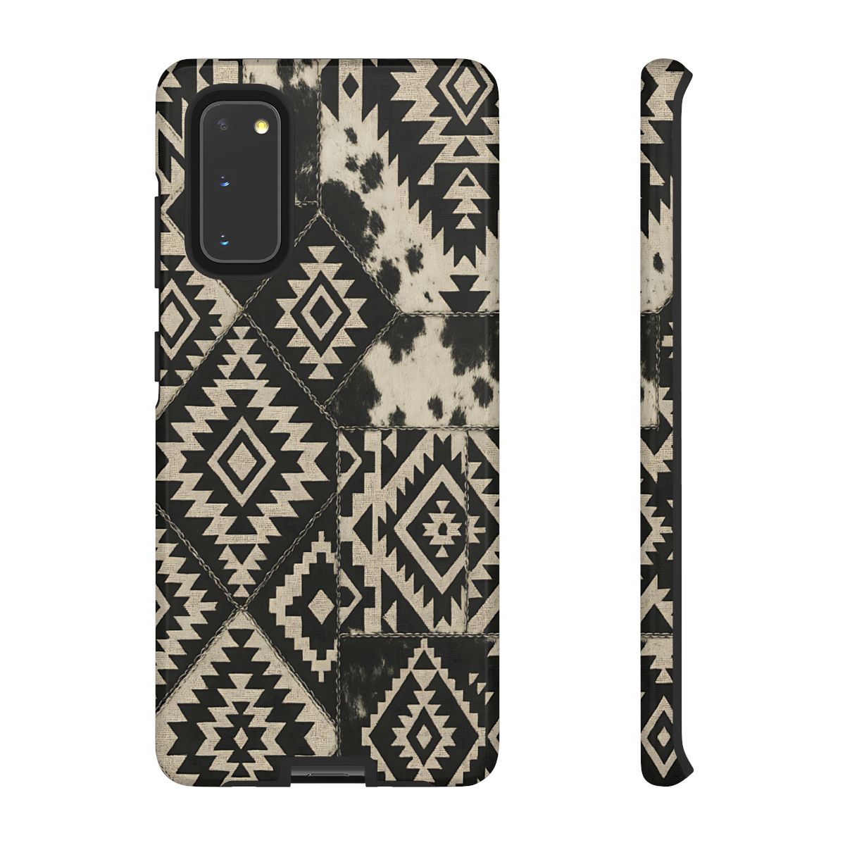 Black Aztec Quilt Tough Phone Case
