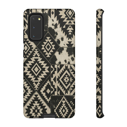 Black Aztec Quilt Tough Phone Case