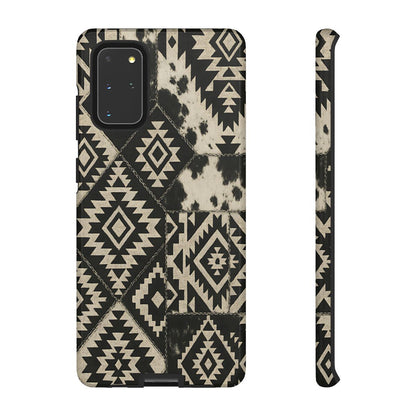 Black Aztec Quilt Tough Phone Case