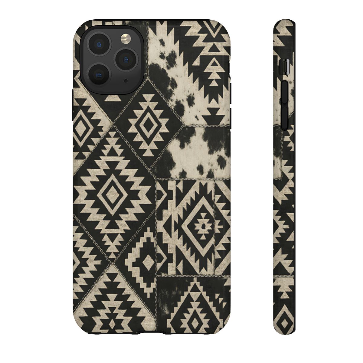 Black Aztec Quilt Tough Phone Case