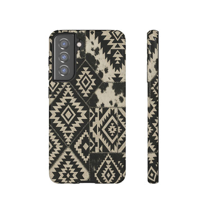 Black Aztec Quilt Tough Phone Case
