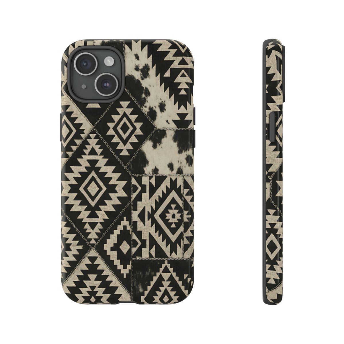Black Aztec Quilt Tough Phone Case