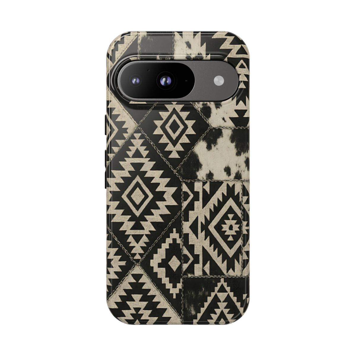 Black Aztec Quilt Tough Phone Case