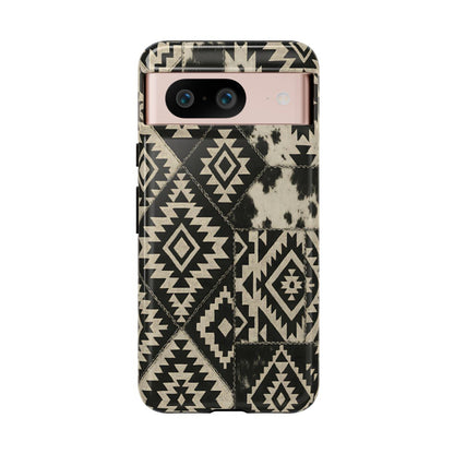 Black Aztec Quilt Tough Phone Case