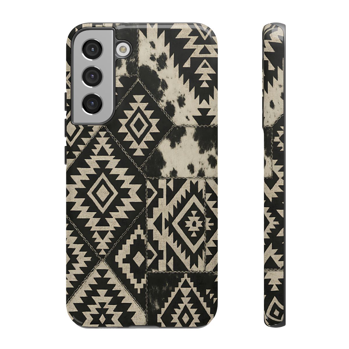 Black Aztec Quilt Tough Phone Case