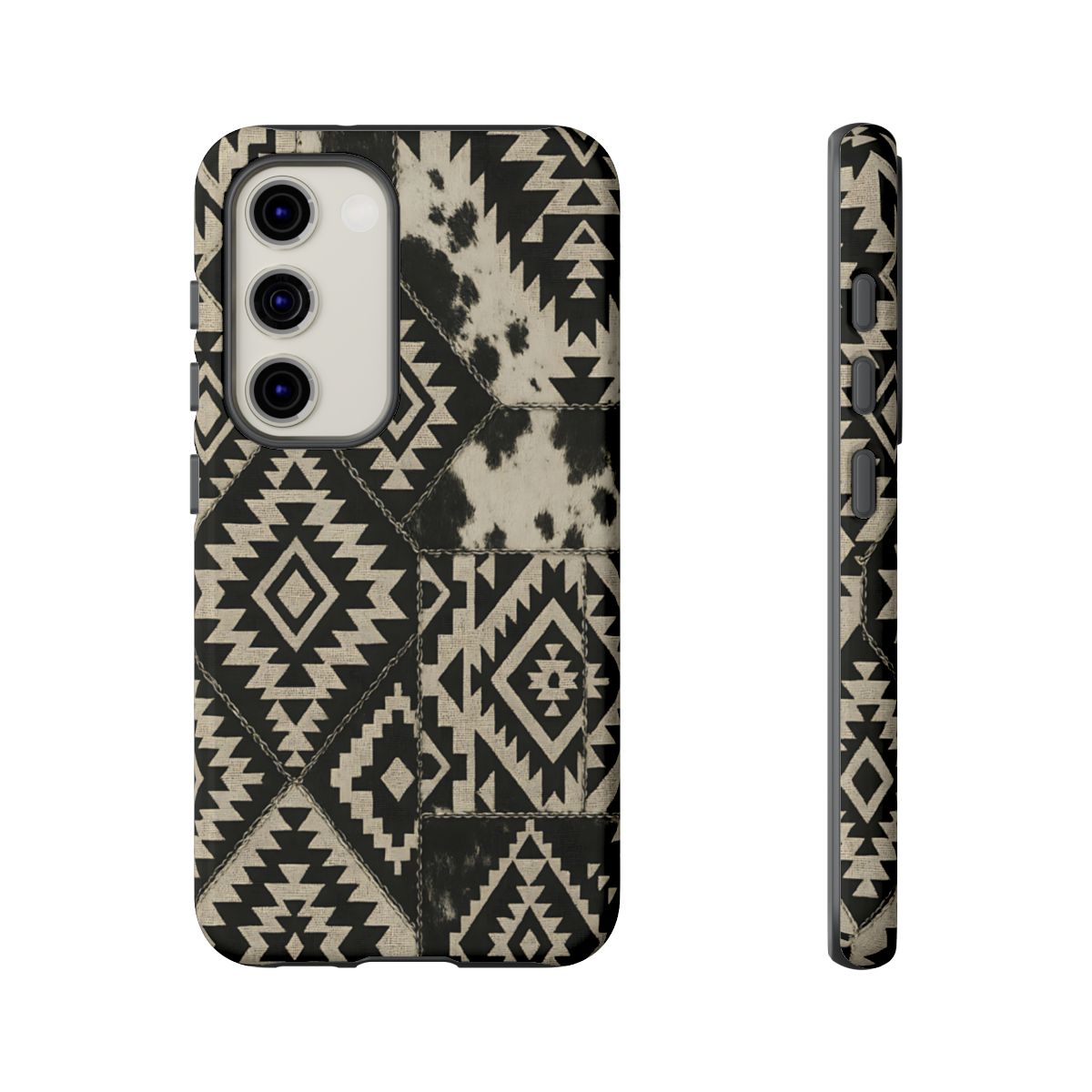 Black Aztec Quilt Tough Phone Case