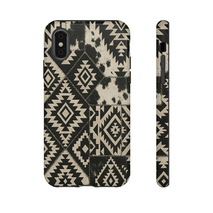 Black Aztec Quilt Tough Phone Case