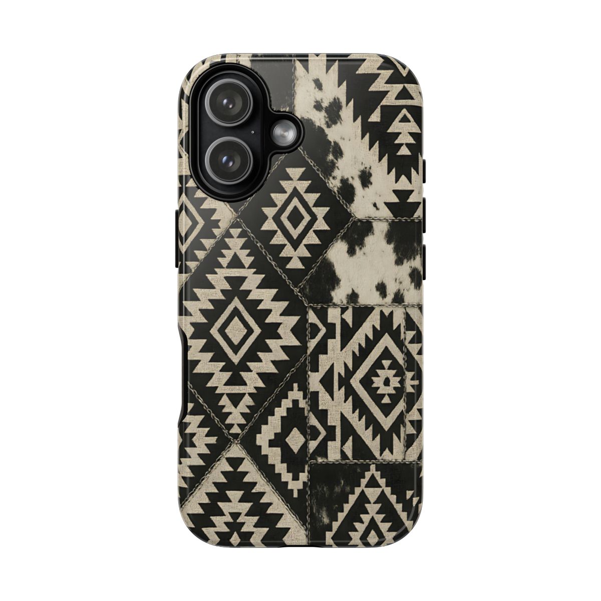 Black Aztec Quilt Tough Phone Case
