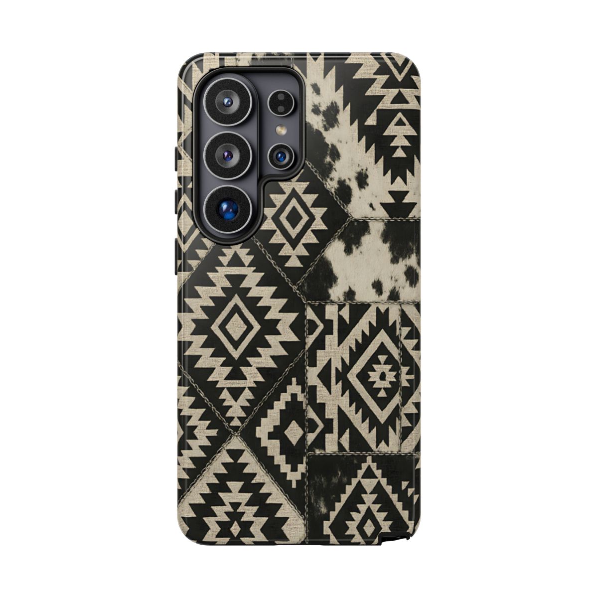 Black Aztec Quilt Tough Case