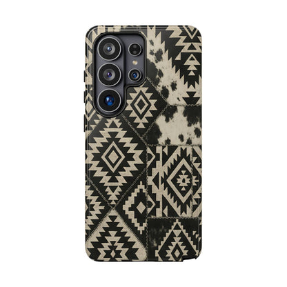 Black Aztec Quilt Tough Case