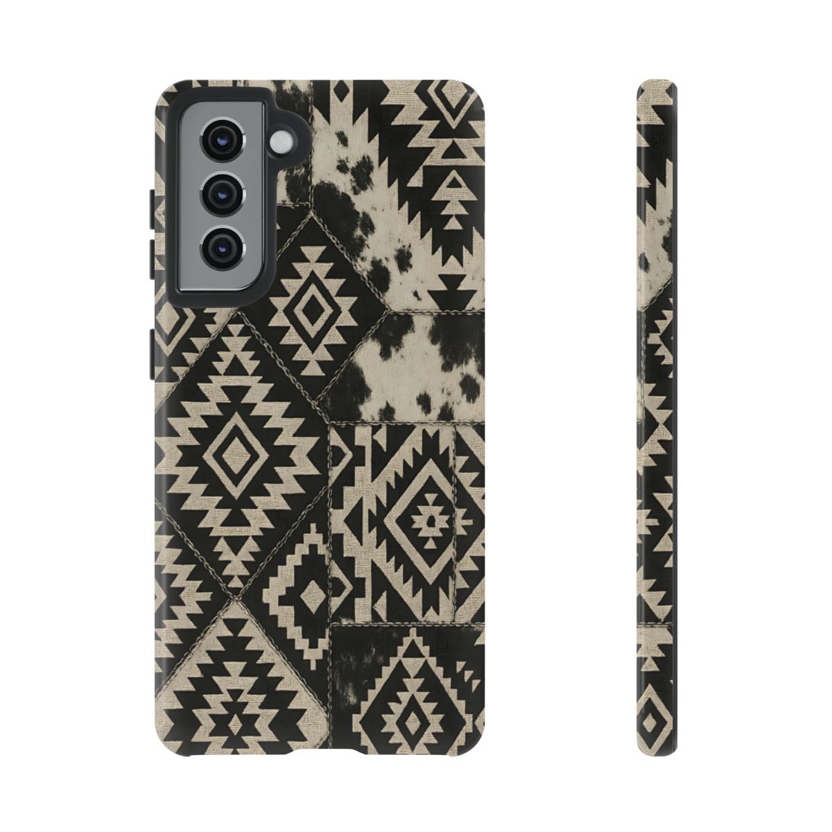 Black Aztec Quilt Tough Phone Case