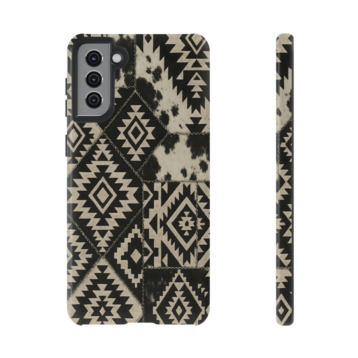 Black Aztec Quilt Tough Phone Case