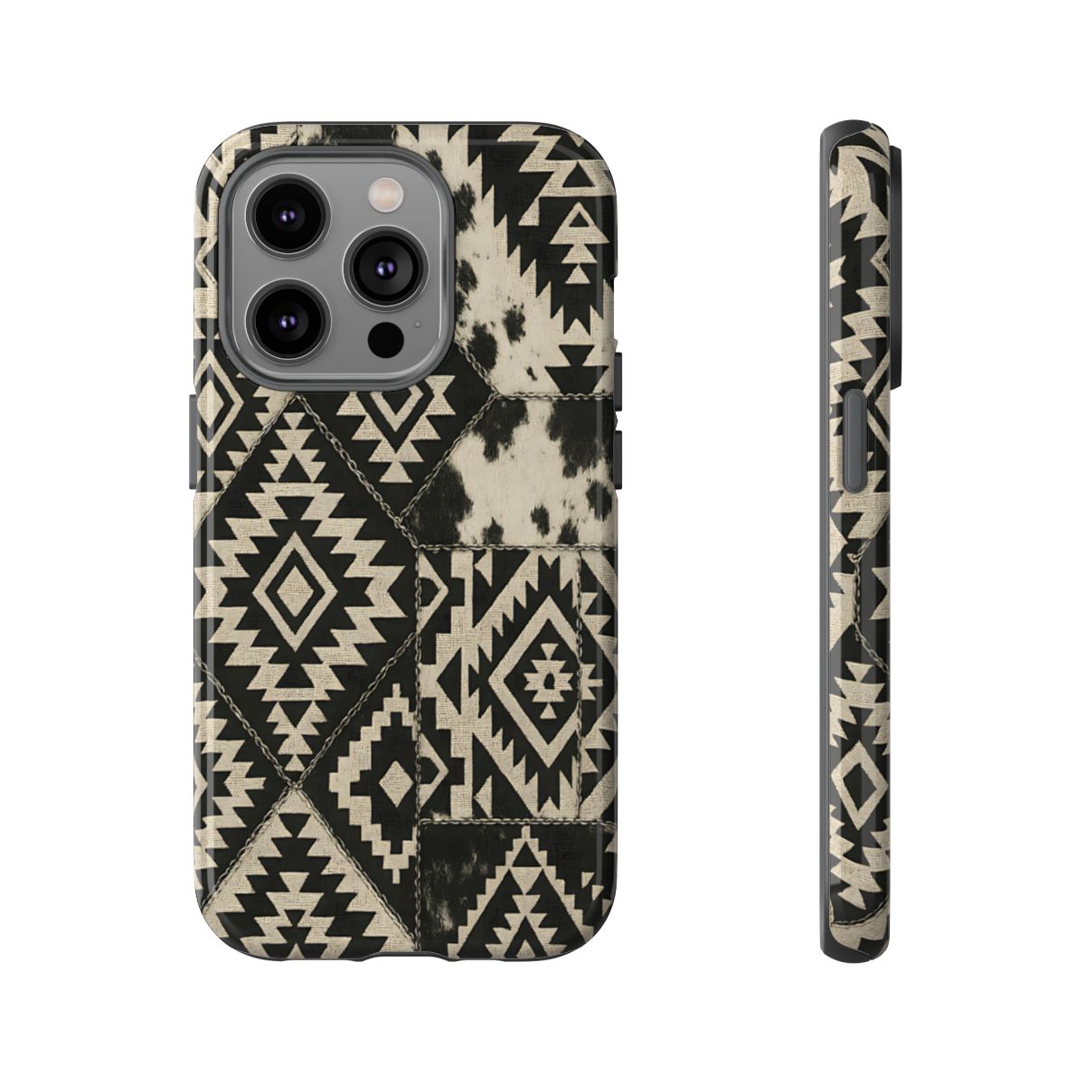 Black Aztec Quilt Tough Phone Case