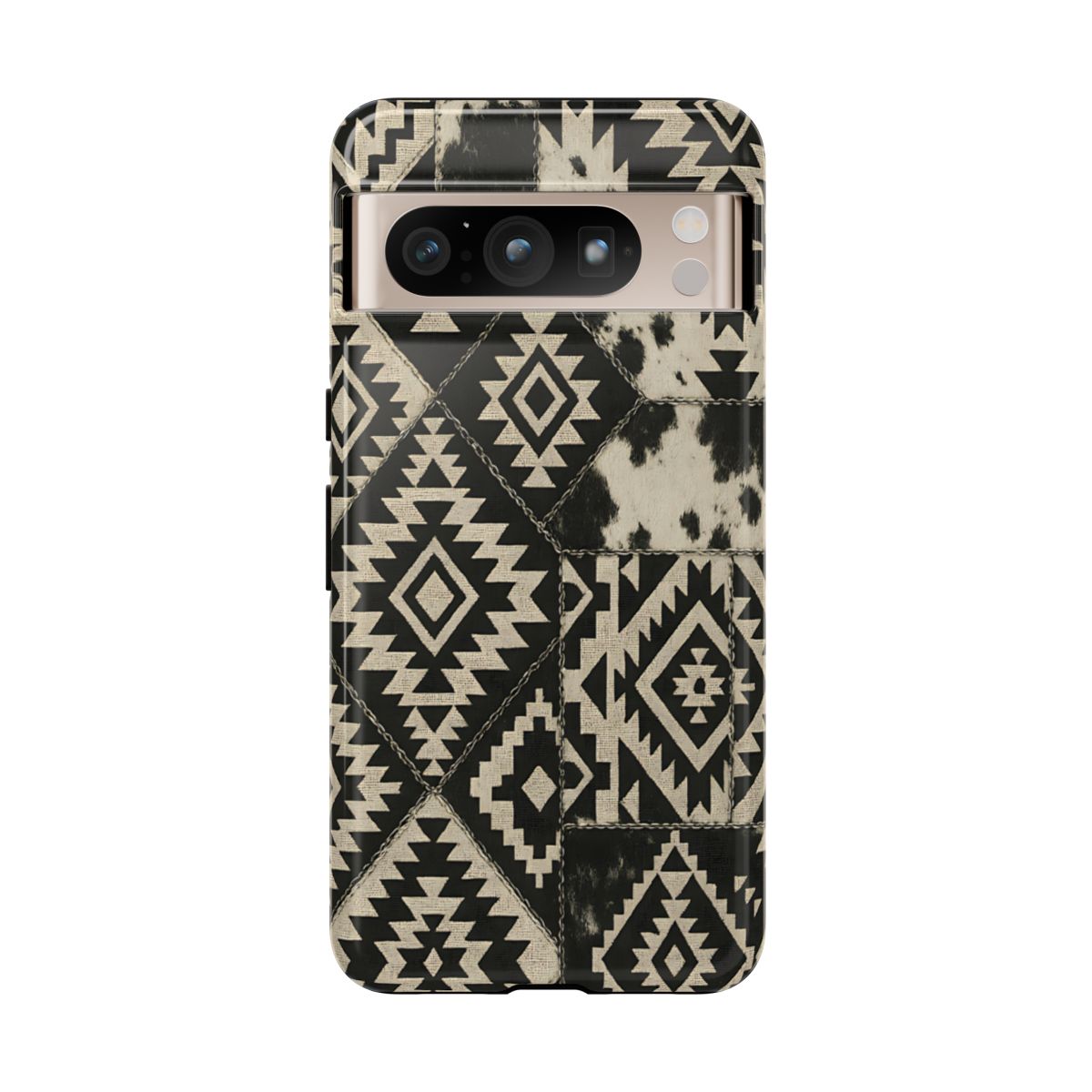 Black Aztec Quilt Tough Phone Case