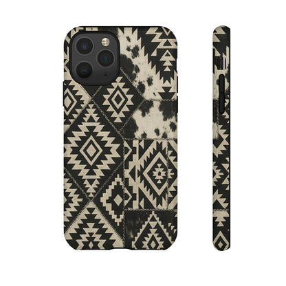 Black Aztec Quilt Tough Phone Case