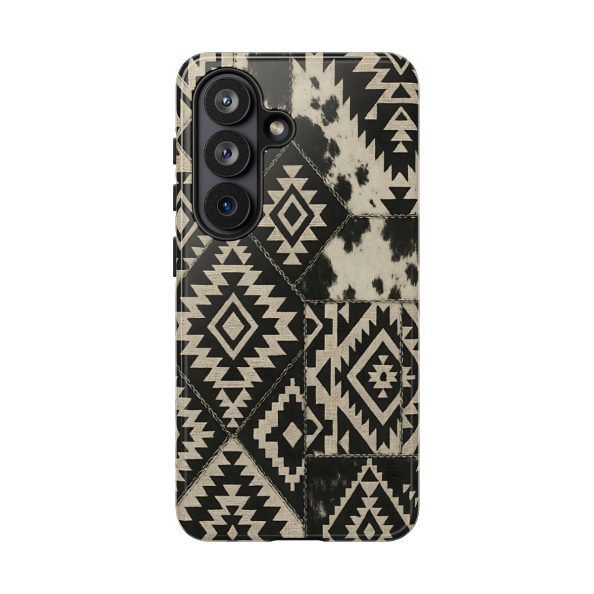 Black Aztec Quilt Tough Case