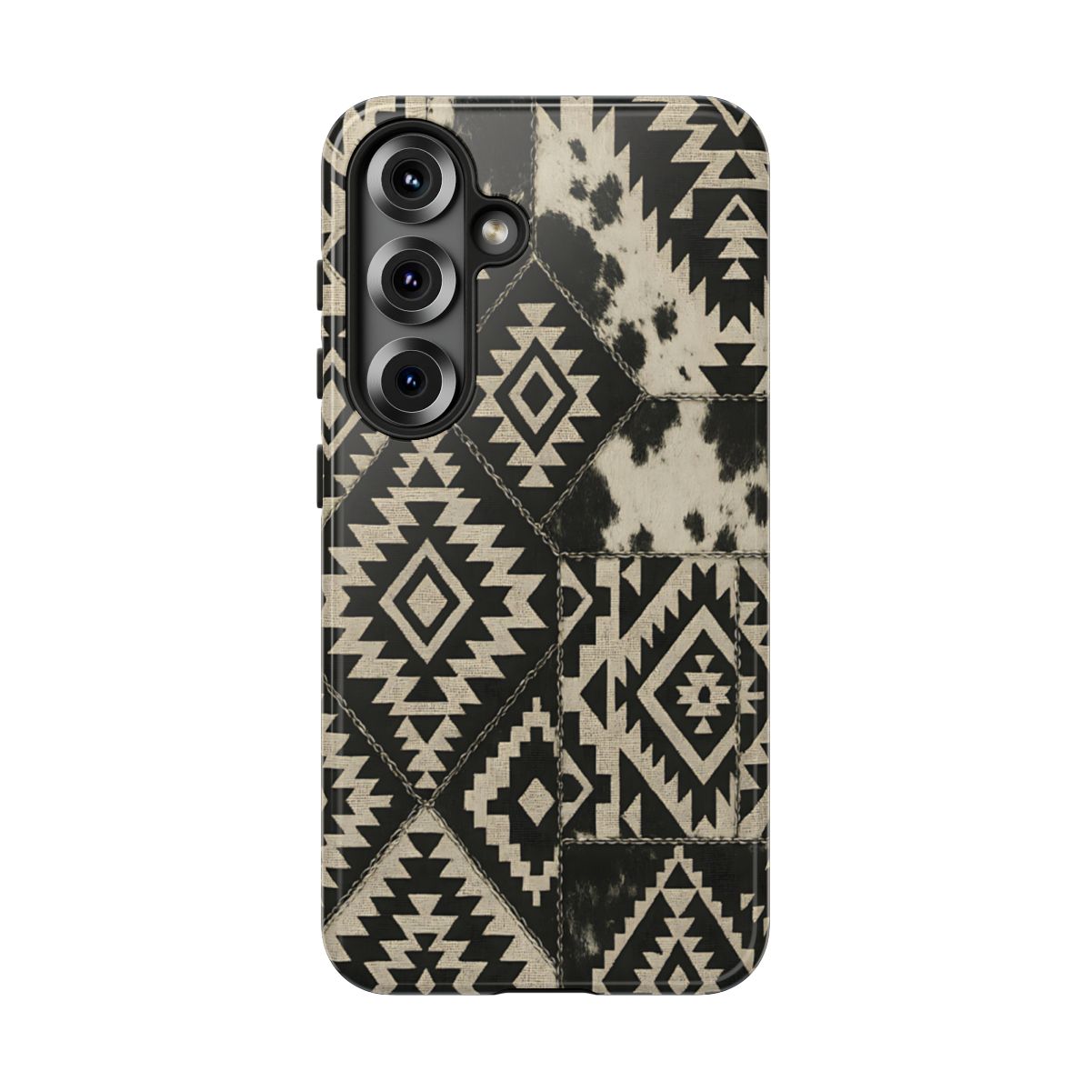 Black Aztec Quilt Tough Phone Case