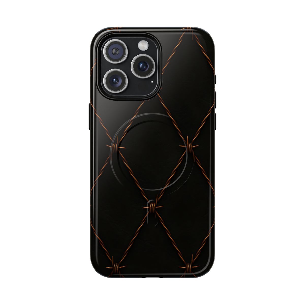 Black Barbed Wire Grid Magnetic Case