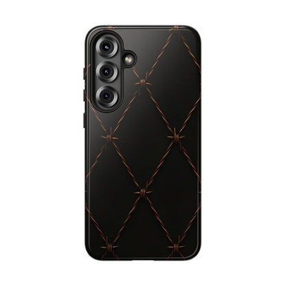 Black Barbed Wire Grid Tough Case