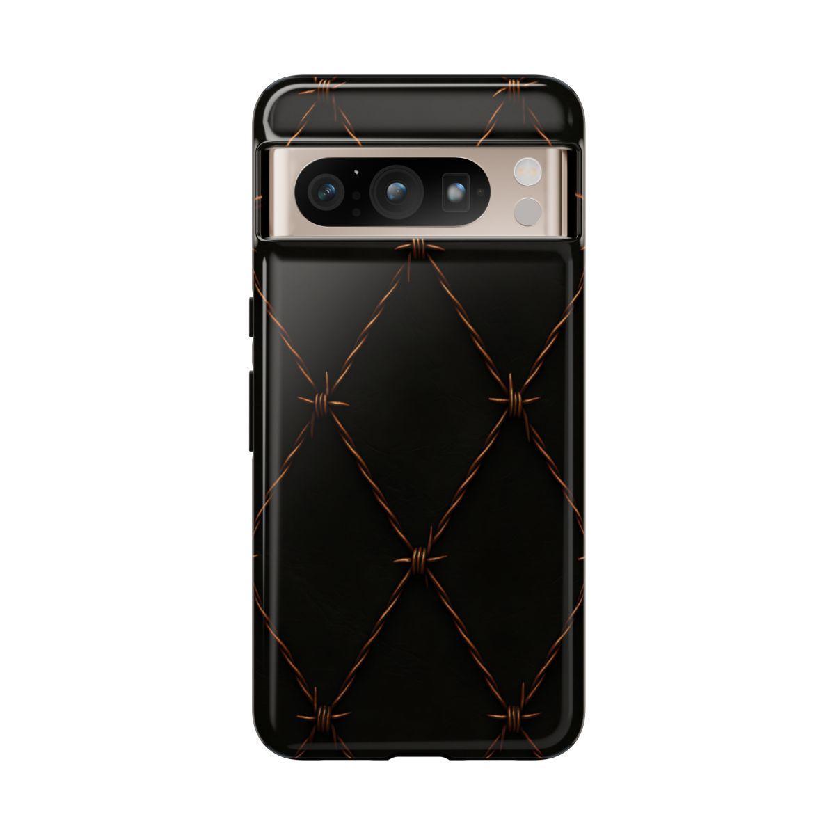 Black Barbed Wire Grid Tough Case