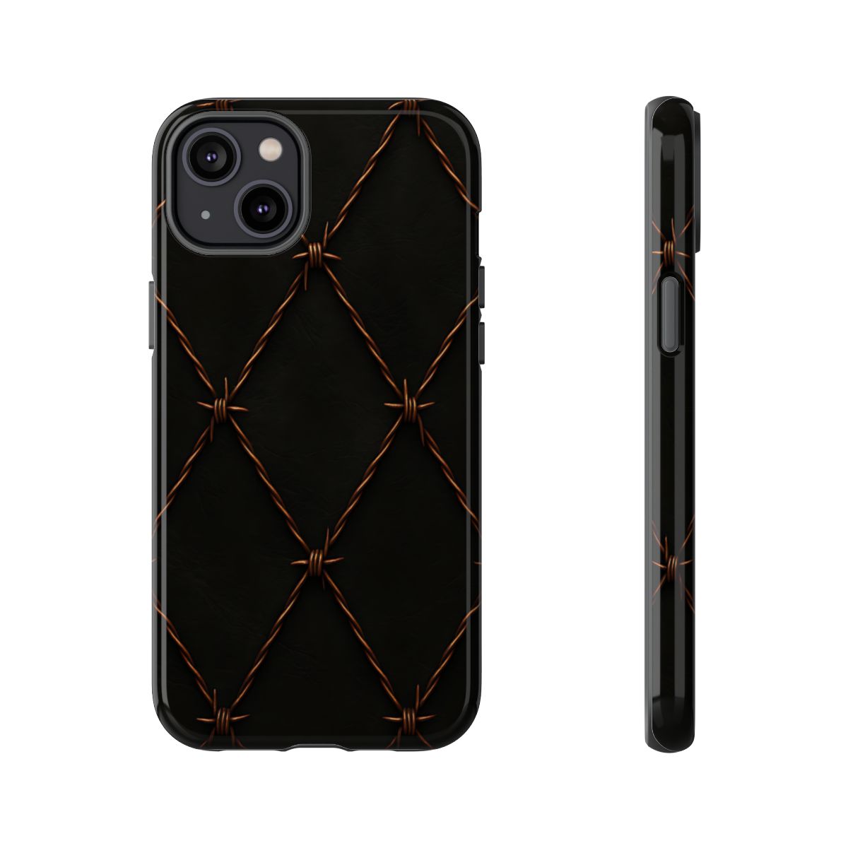 Black Barbed Wire Grid Tough Case