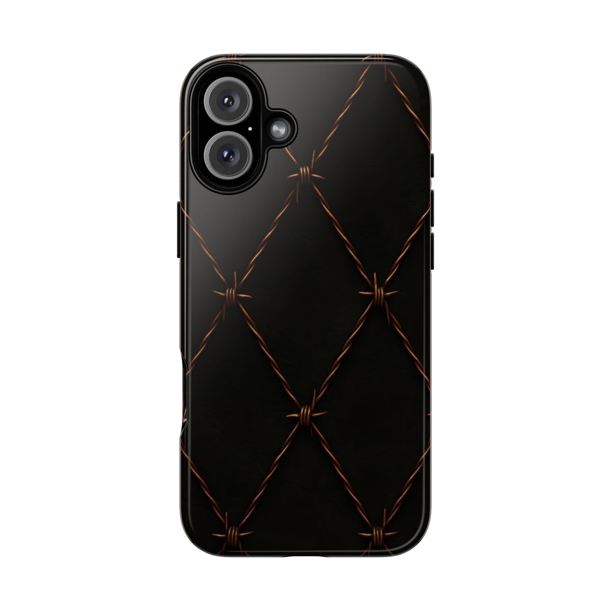 Black Barbed Wire Grid Tough Case