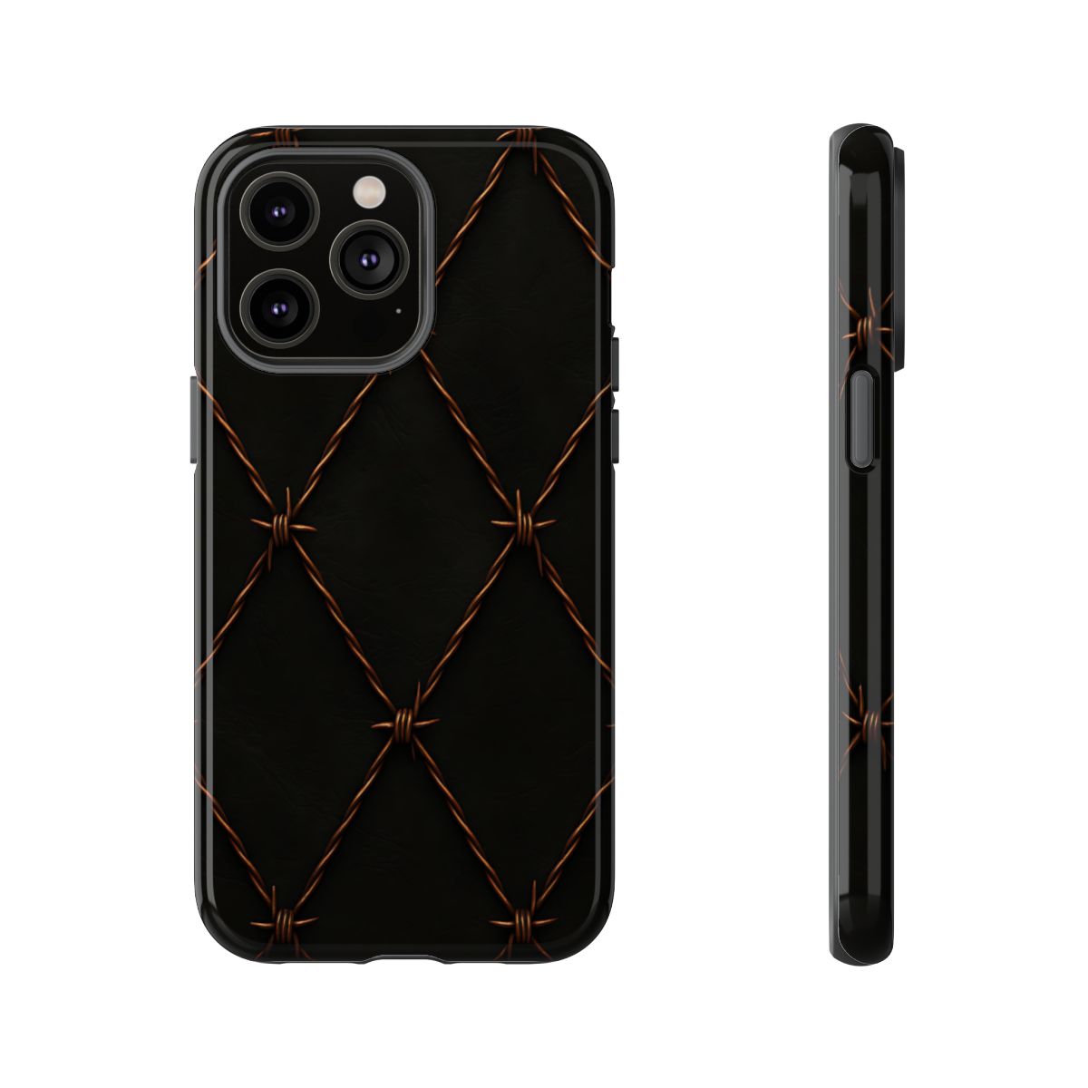 Black Barbed Wire Grid Tough Case