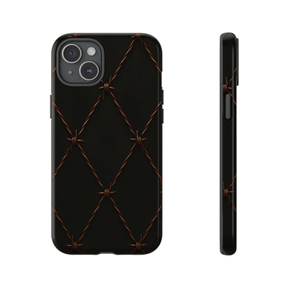 Black Barbed Wire Grid Tough Case