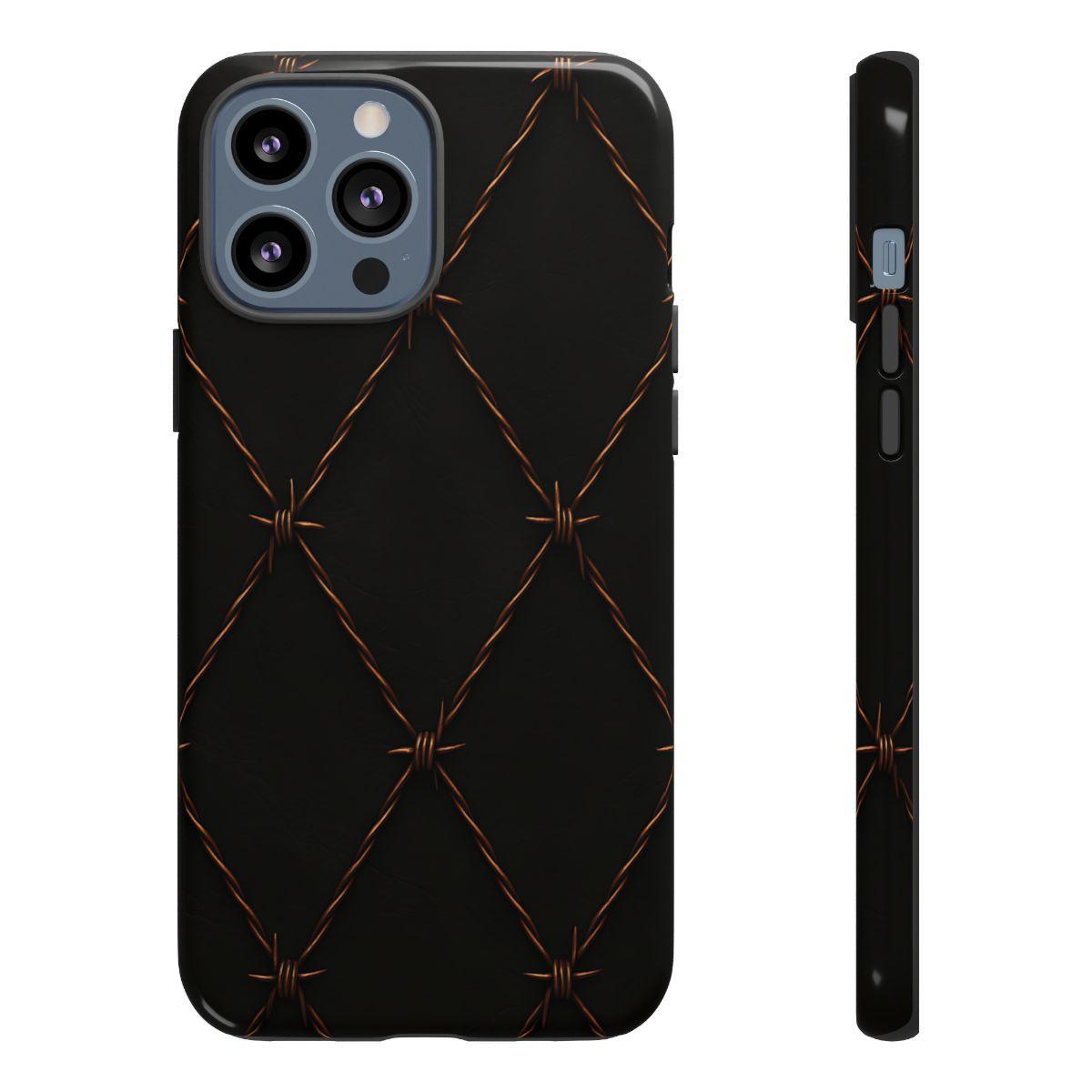 Black Barbed Wire Grid Tough Case