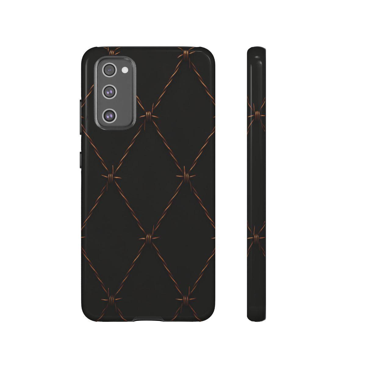 Black Barbed Wire Grid Tough Case