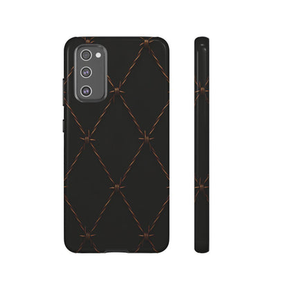 Black Barbed Wire Grid Tough Case