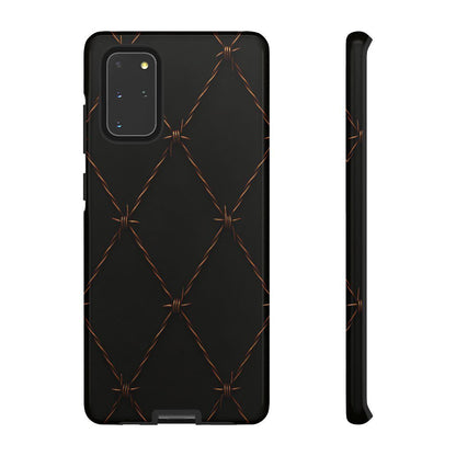 Black Barbed Wire Grid Tough Case