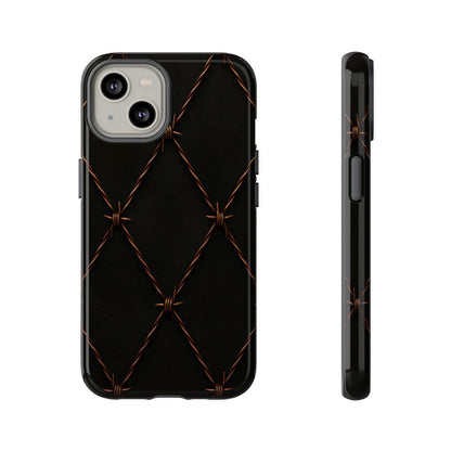 Black Barbed Wire Grid Tough Case