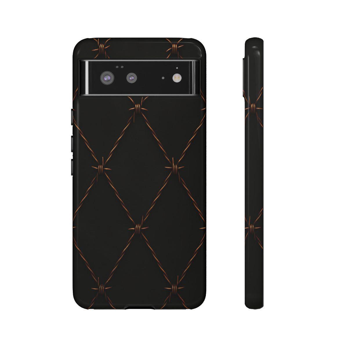 Black Barbed Wire Grid Tough Case