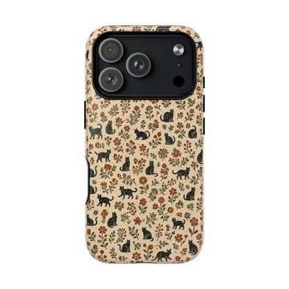 Black Cat Floral Magnetic Case - iPhone 18 Pro