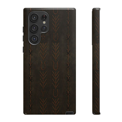 Black + Copper Barbed Wire Stitch Tough Case