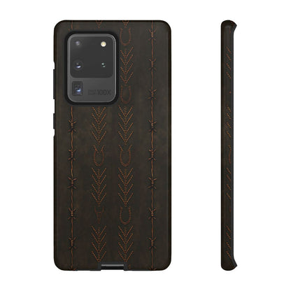 Black + Copper Barbed Wire Stitch Tough Case