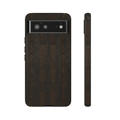 Black + Copper Barbed Wire Stitch Tough Case