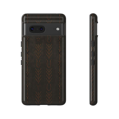 Black + Copper Barbed Wire Stitch Tough Case